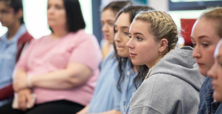 Young people in class