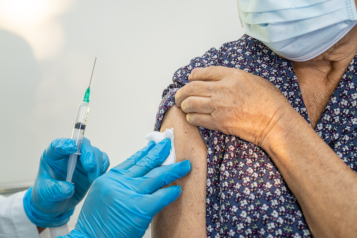 Patient receiving vaccination